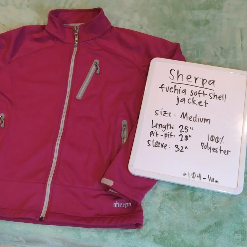 Sherpa Soft Shell Jacket Size Medium